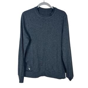 Vuori Ponto Performance Crew Sweatshirt in Charcoal Heather Size Medium